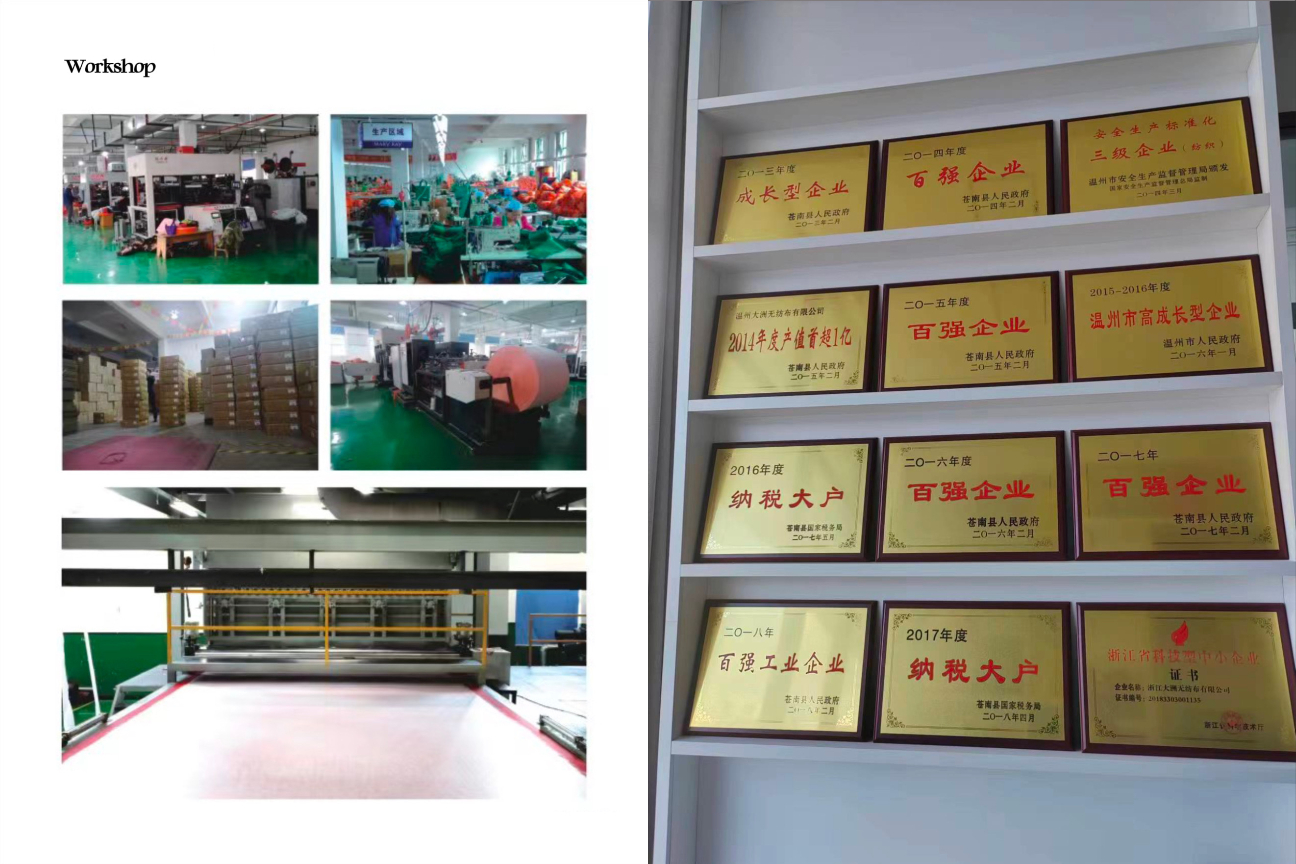 Factory Awards and Certifications