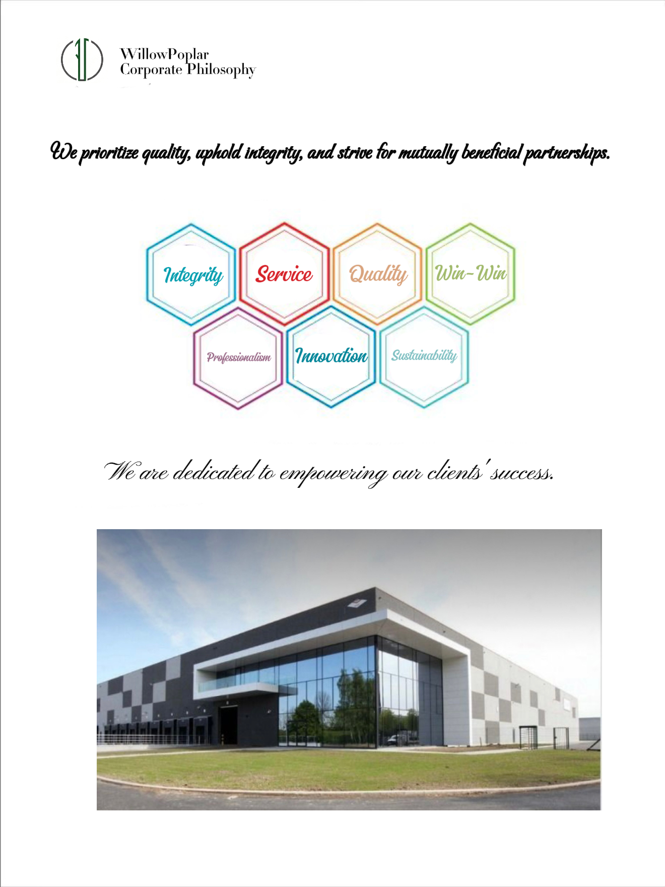 WillowPoplar Factory and Certifications